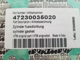 KTM SX 85 / HUSQVARNA TC 85 / GASGAS MC 85 VOETPAKKING 2018 - 2024   0,2 MM