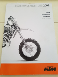 KTM SX 50 HANDLEIDING MODELJAAR 2009 DUITS