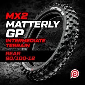 KTM SX 65 / HUSQVARNA TC 65 / GASGAS MC 65 PLEWS TYRES MX2 MATTERLY GP MEDIUM ACHTERBAND 90/100/12