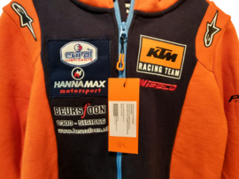 KTM RACING BEURSFOON TEAM ZIP HOODIE KIDS MAAT L NIEUW