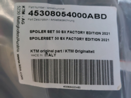 KTM SX 50 SET ORIGINELE FACTORY EDITION  RADIATEURKAPPEN 2016-2023 NIEUW