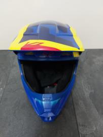 FOX V1 VANDAL ADULT HELMET  MET MIPS BRAIN PROTECTED SYSTEM MAAT S 55-56 CM BLAUW / GEEL GEBRUIKT