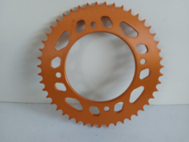 KTM SX 85 RFX ACHTERTANDWIEL ORANJE 47 TANDS ALUMINIUM 2003 - 2024 NIEUW