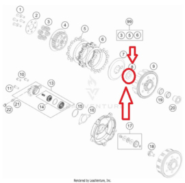 KTM SX 65 / HUSQVARNA TC 65 / GASGAS MC 65 RING KOPPELINGSHUIS 2009-2023 GEBRUIKT