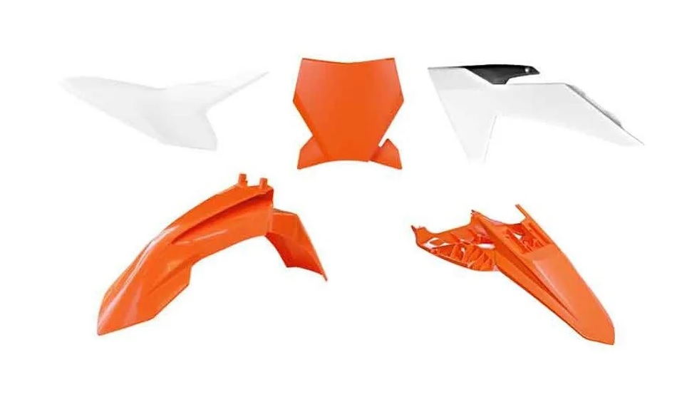 KTM SX 50 PLASTIC KIT ORANJE / WIT 2024-2026 NIEUW