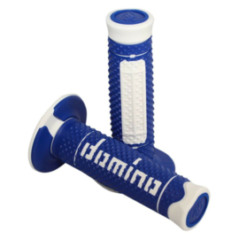 KTM DOMINO GRIPS X-TREME BLAUW/WIT ALLE MODELLEN / ALLE BOUWJAREN