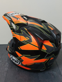 ARAI VX PRO 4 DAZZLE HELM S 56 CM ZWART / ORANJE GEBRUIKT