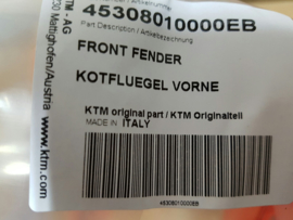 KTM SX 50 ORIGINEEL VOORSPATBORD 2016 - 2024 NIEUW