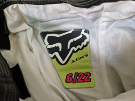 FOX 180 KIDS CROSSBROEK ZWART / WIT / GROEN  MAAT 22 GEBRUIKT
