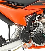 KTM SX 50 / HUSQVARNA TC 50 /GASGAS MC 50 ORIGINELE FRAMEBESCHERMERS ZWART  2024-2027