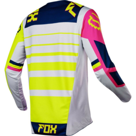 FOX 180 JEUGD SHIRT FALCON JERSEY BLAUW / WIT MAAT YXL NIEUW