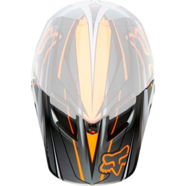 HELMKLEP FOX V4 CASCO GRIJS / ORANJE NIEUW 09387-230