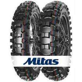 KTM SX 65 / HUSQVARNA TC 65 / GASGAS MC 65 MITAS TERRA FORCE MX IT PITCROSS DIKKE ACHTERBAND 90-100-12 RED / BLUE