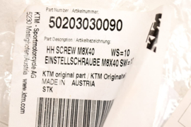 KTM SX 65 / HUSQVARNA TC 65 / GASGAS MC 65 SET ORIGINELE KETTINGSPANNER BOUTEN+MOEREN 2016-2025 NIEUW