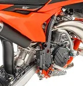 KTM SX 50 / HUSQVARNA TC 50 /GASGAS MC 50 ORIGINELE FRAMEBESCHERMERS ZWART  2024-2027