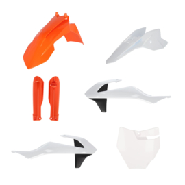 KTM SX 50 COMPLETE PLASTIC KIT WIT / ORANJE 2016 - 2023 NIEUW