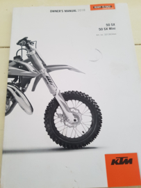 KTM SX 50 HANDLEIDING MODELJAAR 2018 ENGELS