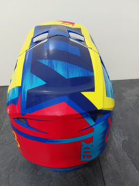 FOX V1 VANDAL ADULT HELMET  MET MIPS BRAIN PROTECTED SYSTEM MAAT S 55-56 CM BLAUW / GEEL GEBRUIKT