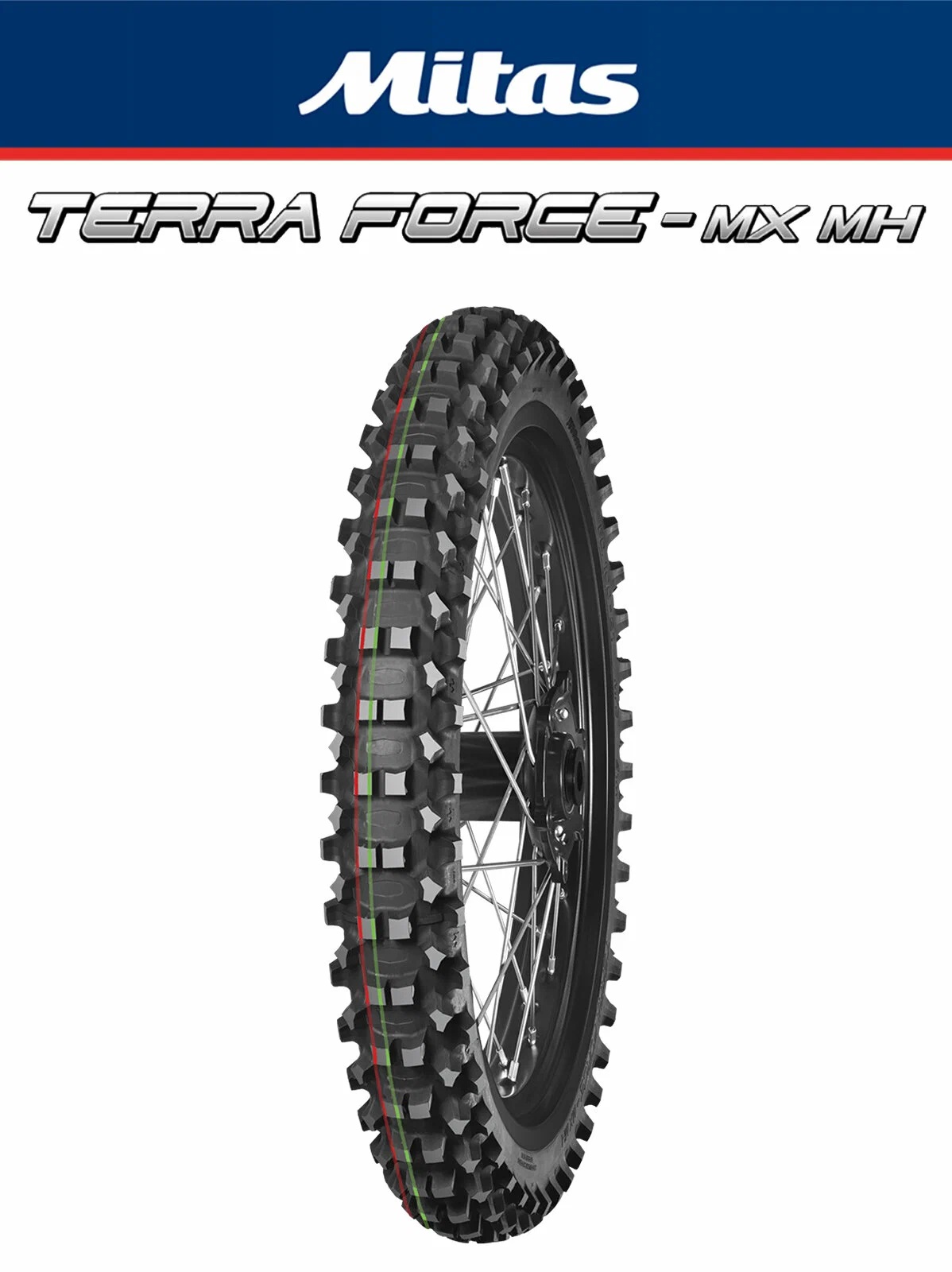 KTM SX 85 / HUSQVARNA TC 85 / GASGAS VOORBAND MITAS TERRA FORCE MX-MH RED/GREEN 70/100/19