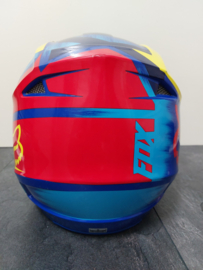 FOX V1 VANDAL ADULT HELMET  MET MIPS BRAIN PROTECTED SYSTEM MAAT S 55-56 CM BLAUW / GEEL GEBRUIKT