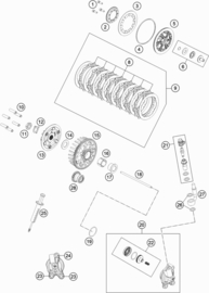 KTM SX 85 / HUSQVARNA TC 85 / GASGAS MC 85 COMPLETE SET ORIGINELE KOPPELINGSPLATEN 2018 - 2024