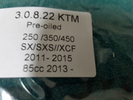 KTM SX 85 / HUSQVARNA TC 85 PRE OILED DIJCK LUCHTFILTER  2013 - 2017 5 PINS POWERFLOW