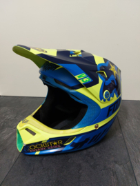 FOX V3  YOUTH DIVIZION HELMET MET MIPS BRAIN PROTECTED SYSTEM MAAT YL 51-52 CM  BLAUW / GROEN   GEBRUIKT