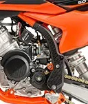 KTM SX 50 / HUSQVARNA TC 50 /GASGAS MC 50 ORIGINELE FRAMEBESCHERMERS ZWART  2024-2027