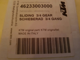 KTM SX 65 / HUSQVARNA TC 65 / GAS GAS MC 65 TANDWIEL 3E/4E VERSNELIING SLIDING GEAR 2009 - 2023 NIEUW