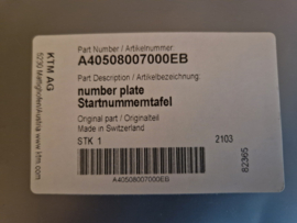 KTM SX 65 ORIGINEE NUMMERBORD ORANJE 2024 - 2025 NIEUW