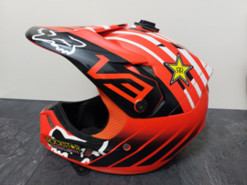 FOX V3  ADULT HELMET MET MIPS BRAIN PROTECTED SYSTEM MAAT S 54-56 CM ZWART / ORANJE GEBRUIKT