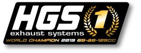 KTM SX 50 / HUSQVARNA TC 50 / GASGAS MC 50 HGS UITLAATDEMPER ZWART 2024 - 2025 NIEUW