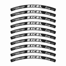 KTM SX 85 / HUSQVARNA TC 85 / GASGAS MC 85 SCRUB DESINGZ EXCEL RIM TAPE SET ZWART/WIT 19/16 INCH