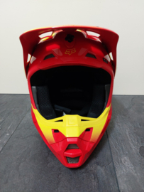 FOX V2 IMPERIAL ADULT HELMET MET MIPS BRAIN PROTECTED SYSTEM MAAT XS 52-54 CM ROOD / GEEL NIEUW