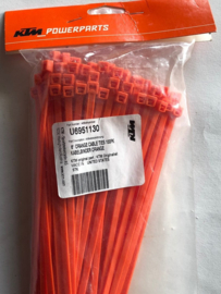 KABELBINDERS /TIE-WRAPS 140 MM X 3,5 MM ORANJE 100 STUKS