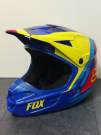 FOX V1 VANDAL ADULT HELMET  MET MIPS BRAIN PROTECTED SYSTEM MAAT XS 52-54 CM BLAUW / GEEL GEBRUIKT