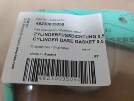 KTM SX 65 / HUSQVARNA TC 65 / GASGAS MC 65 VOETPAKKING 0,5 MM BJ 2009 - 2023