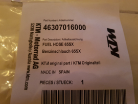 KTM SX 65 / HUSQVARNA TC 65 / GASGAS MC 65 BENZINESLANG 2016-2023 NIEUW