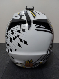 FOX V3 ROCKSTAR RYAN DUNGEY  ADULT HELMET  MET MIPS BRAIN PROTECTED SYSTEM MAAT S 54-56 CM WIT/ZWART GEBRUIKT