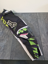 FOX 180 KIDS CROSSBROEK ZWART / WIT / GROEN  MAAT 22 GEBRUIKT
