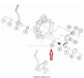 KTM SX 50 / HUSQVARNA TC 50 / GASGAS MC 50 RING KICKSTARTER AS 2009-2023