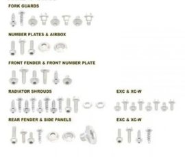 TMV PLASTIC FASTENER BOLTS KIT KTM / HUSQVARNA / GASGAS