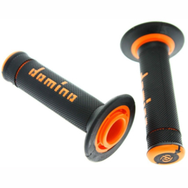 KTM / DOMINO  X-TREME GRIPS ALLE MODELLEN / ALLE BOUWJAREN ZWART / ORANJE