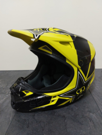 FOX V1 ROCKSTAR ADULT HELMET  MET MIPS BRAIN PROTECTED SYSTEM MAAT S 54-56 CM GEEL/ZWART GEBRUIKT