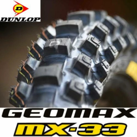 KTM SX 65 / HUSQVARNA TC 65 / GASGAS MC 65 DUNLOP GEOMAX MX33 ACHTERBAND  90-100-14 VOOR GROTE WIELEN  NIEUW