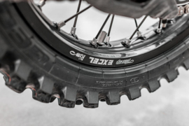 KTM SX 85 / HUSQVARNA TC 85 / GASGAS MC 85 SCRUB DESINGZ EXCEL RIM TAPE SET ZWART/WIT 19/16 INCH