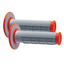 RENTHAL GRIP DUAL LAYER HANDVATTEN GRIJS / ORANJE