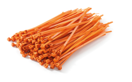KABELBINDERS /TIE-WRAPS 140 MM X 3,5 MM ORANJE 100 STUKS