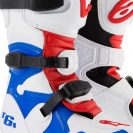 ALPINESTARS YOUTH TECH 6 S WIT/ROOD/BLAUW MAAT 4 US / 37 EUR NIEUW