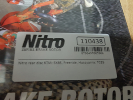 KTM SX 85 / HUSQVARNA TC 85 MOTOMASTER NITRO REMSCHIJF ACHTER 2011-2020 NIEUW